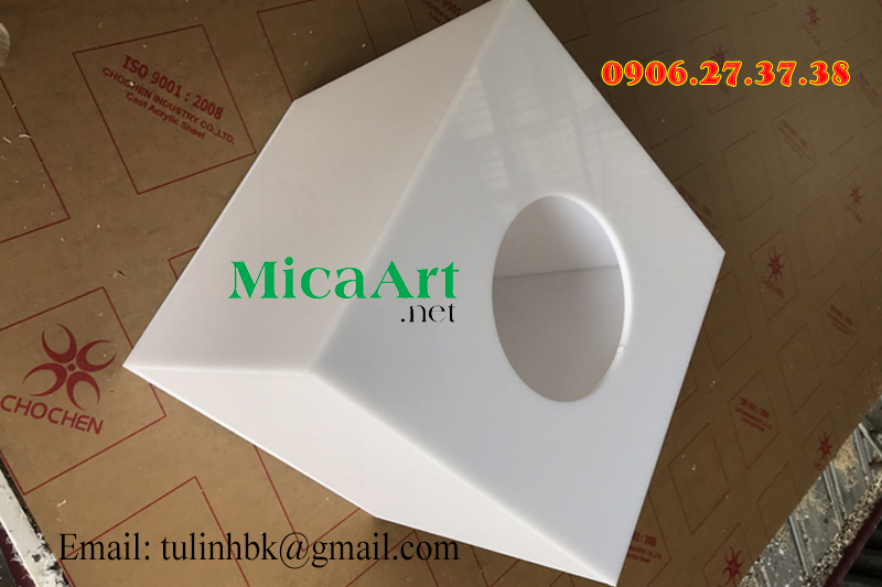 Xưởng gia công thùng mica, hộp mica, hòm mica cao cấp giá rẻ tài Hà Nội