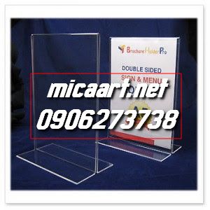 Menu mica A4 - chân chữ T liền mặt