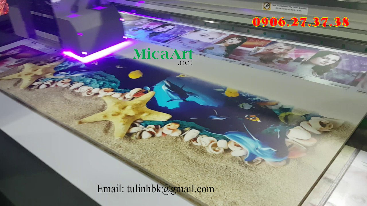 in UV phẳng - Mica Art