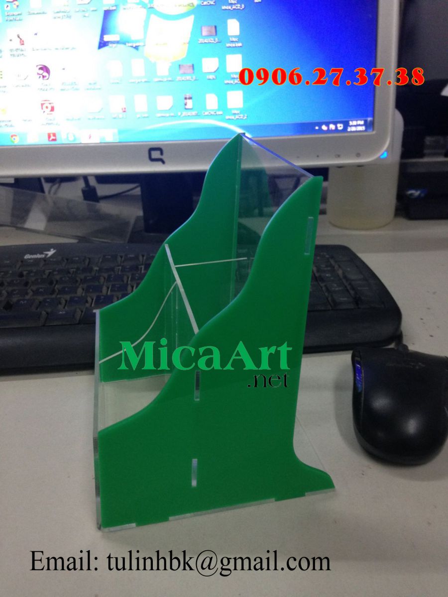 Kệ mica trưng bày dược phẩm - Mica Art